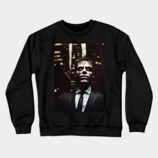 Zombie Wallstreet Broker Portrait Crewneck Sweatshirt